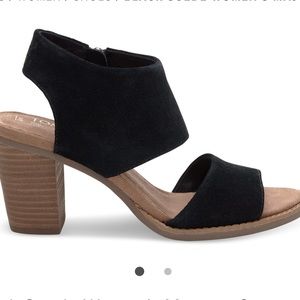 TOMS black suede sandals